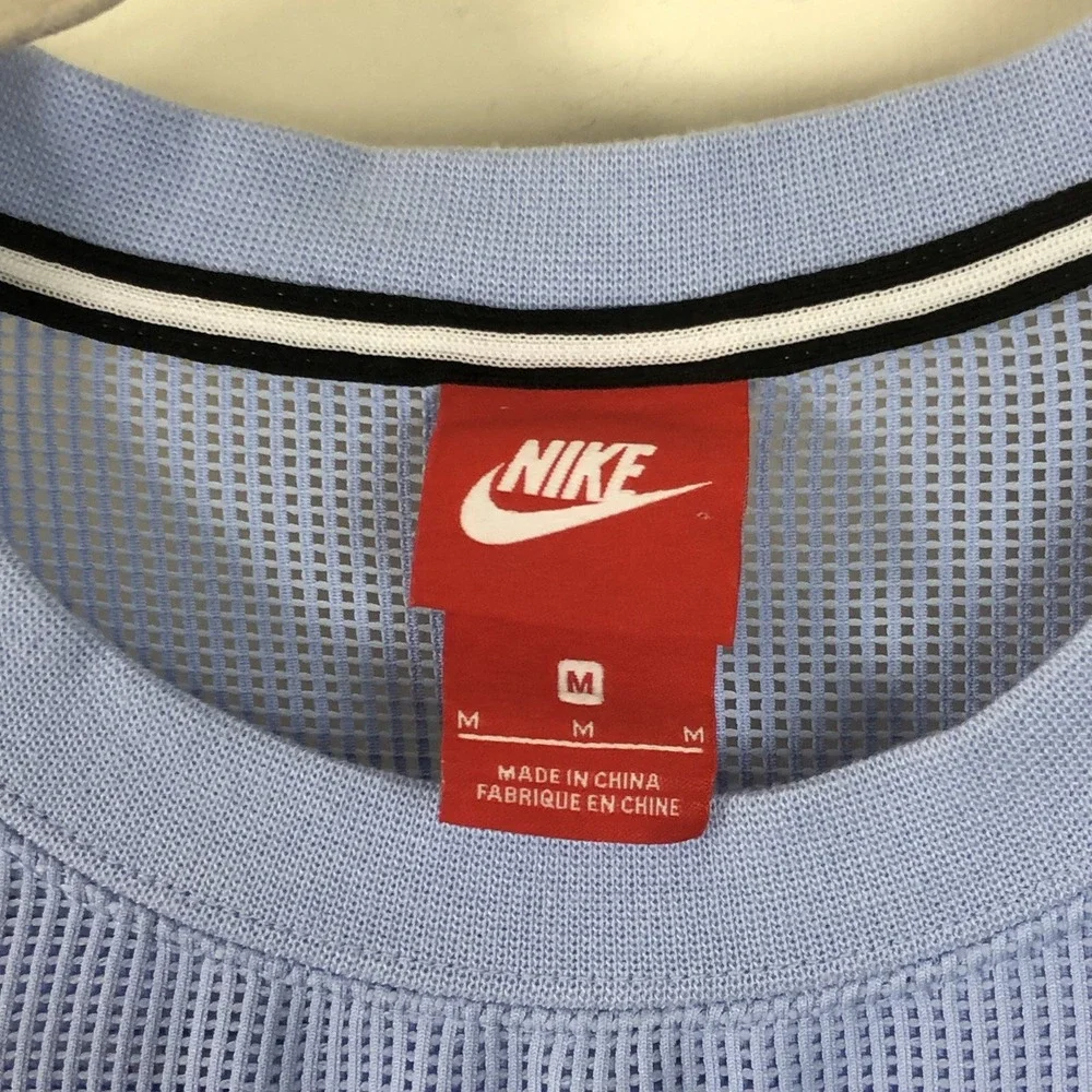 Nike Swoosh Logo Tank Top Men's Sz Medium Light Blue Active Sports